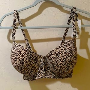 Cheetah print bikini top. New